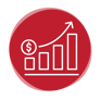 Business growth icon