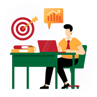 Step 4 Man working on laptop icon